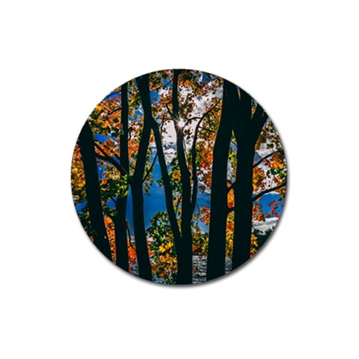 Silhouette Of Trees Magnet 3  (Round)