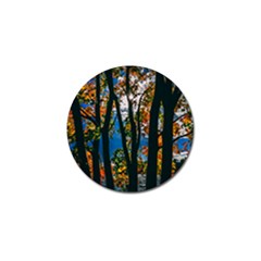 Silhouette Of Trees Golf Ball Marker (10 Pack) by Pakrebo