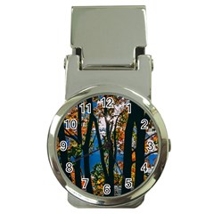 Silhouette Of Trees Money Clip Watches by Pakrebo