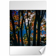 Silhouette Of Trees Canvas 20  X 30  by Pakrebo