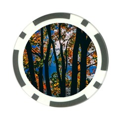 Silhouette Of Trees Poker Chip Card Guard by Pakrebo