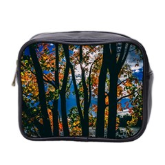 Silhouette Of Trees Mini Toiletries Bag (two Sides) by Pakrebo