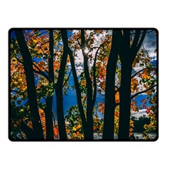 Silhouette Of Trees Fleece Blanket (small) by Pakrebo