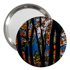 Silhouette Of Trees 3  Handbag Mirrors by Pakrebo