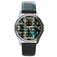 Architectural Design Architecture Building Cityscape Round Metal Watch by Pakrebo