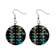 Architectural Design Architecture Building Cityscape Mini Button Earrings by Pakrebo