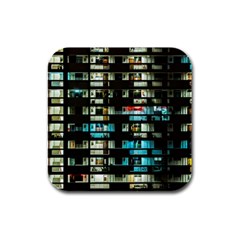 Architectural Design Architecture Building Cityscape Rubber Square Coaster (4 Pack)  by Pakrebo