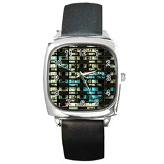 Architectural Design Architecture Building Cityscape Square Metal Watch by Pakrebo