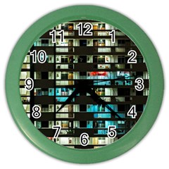 Architectural Design Architecture Building Cityscape Color Wall Clock by Pakrebo