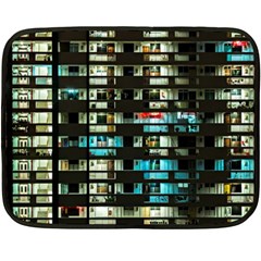 Architectural Design Architecture Building Cityscape Double Sided Fleece Blanket (mini)  by Pakrebo