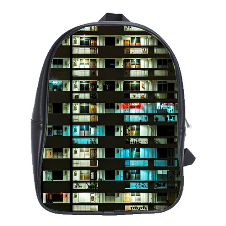 Architectural Design Architecture Building Cityscape School Bag (Large)