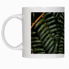 Green Leaves Photo White Mugs by Pakrebo