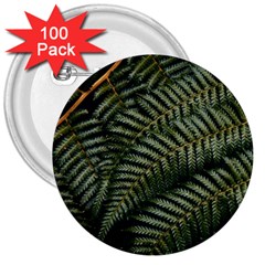 Green Leaves Photo 3  Buttons (100 Pack)  by Pakrebo