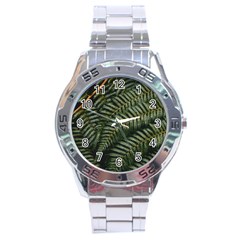 Green Leaves Photo Stainless Steel Analogue Watch by Pakrebo