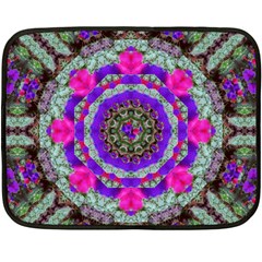 Floral To Be Happy Of In Soul Fleece Blanket (mini) by pepitasart