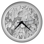 Nature Texture Print Wall Clock (Silver) Front