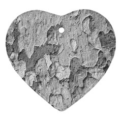 Nature Texture Print Heart Ornament (Two Sides)