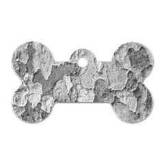 Nature Texture Print Dog Tag Bone (One Side)