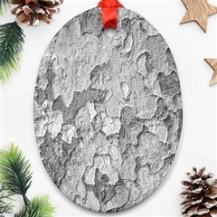 Nature Texture Print Ornament (oval)