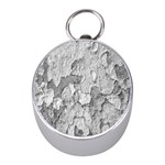 Nature Texture Print Mini Silver Compasses Front