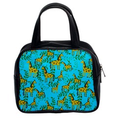 Cute Giraffes Pattern Classic Handbag (two Sides)