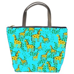 Cute Giraffes Pattern Bucket Bag