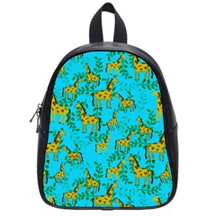 Cute Giraffes Pattern School Bag (small)