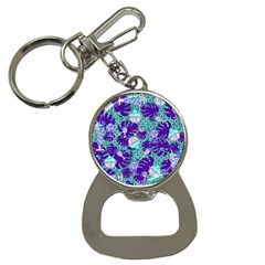 Ice Cream Tropical Pattern Blue Bottle Opener Key Chain