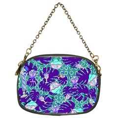 Ice Cream Tropical Pattern Blue Chain Purse (One Side)