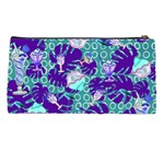 Ice Cream Tropical Pattern Blue Pencil Cases Back