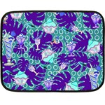 Ice Cream Tropical Pattern Blue Double Sided Fleece Blanket (Mini)  35 x27  Blanket Back