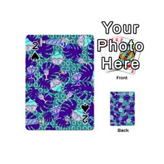 Ice Cream Tropical Pattern Blue Playing Cards 54 Designs (Mini)