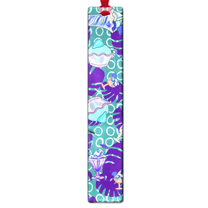 Ice Cream Tropical Pattern Blue Large Book Marks