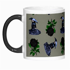 Gothic Girl Rose Grey Pattern Morph Mugs by snowwhitegirl