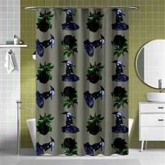 Gothic Girl Rose Grey Pattern Shower Curtain 48  X 72  (small)  by snowwhitegirl