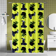 Gothic Girl Rose Yellow Pattern Shower Curtain 48  X 72  (small)  by snowwhitegirl