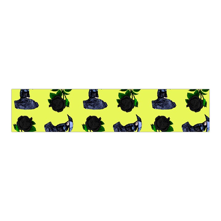 Gothic Girl Rose Yellow Pattern Velvet Scrunchie