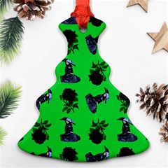 Gothic Girl Rose Green Pattern Ornament (christmas Tree)  by snowwhitegirl