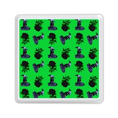 Gothic Girl Rose Green Pattern Memory Card Reader (square) by snowwhitegirl