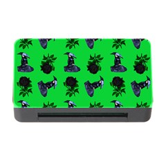 Gothic Girl Rose Green Pattern Memory Card Reader With Cf by snowwhitegirl