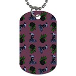 Gothic Girl Rose Mauve Pattern Dog Tag (Two Sides) Front