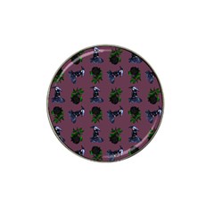 Gothic Girl Rose Mauve Pattern Hat Clip Ball Marker (4 Pack) by snowwhitegirl