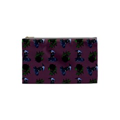 Gothic Girl Rose Mauve Pattern Cosmetic Bag (small) by snowwhitegirl