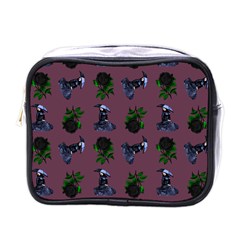 Gothic Girl Rose Mauve Pattern Mini Toiletries Bag (one Side) by snowwhitegirl