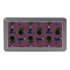 Gothic Girl Rose Mauve Pattern Memory Card Reader (mini) by snowwhitegirl