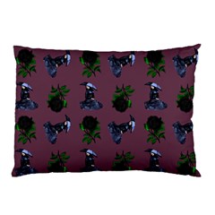 Gothic Girl Rose Mauve Pattern Pillow Case (two Sides) by snowwhitegirl