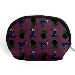 Gothic Girl Rose Mauve Pattern Accessory Pouch (medium) by snowwhitegirl