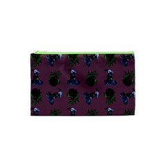 Gothic Girl Rose Mauve Pattern Cosmetic Bag (xs) by snowwhitegirl