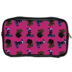 Gothic Girl Rose Pink Pattern Toiletries Bag (two Sides) by snowwhitegirl