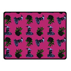 Gothic Girl Rose Pink Pattern Double Sided Fleece Blanket (small)  by snowwhitegirl